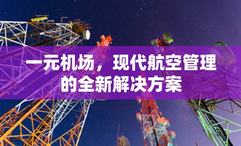 一元机场，现代航空管理的全新解决方案