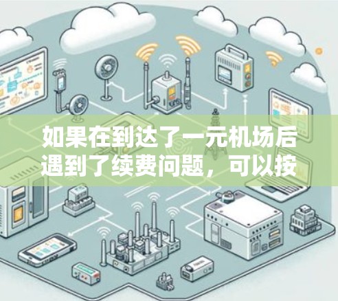 如果在到达了一元机场后遇到了续费问题，可以按照以下步骤进行处理
