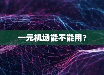 一元机场能不能用？