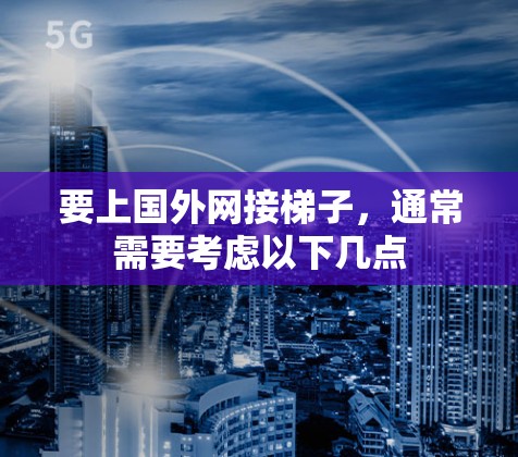 要上国外网接梯子，通常需要考虑以下几点