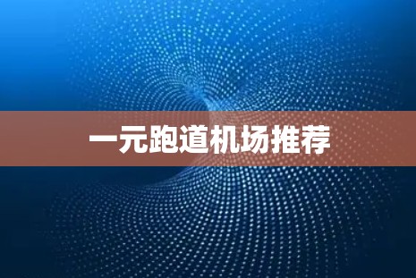 一元跑道机场推荐